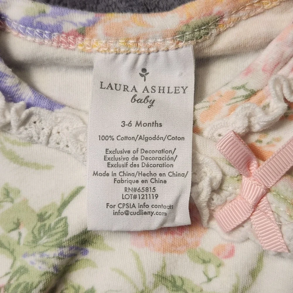 Baby Girl Clothes 6pc Lot 3-6 Months Laura Ashley Carter's Gerber Romper Pants